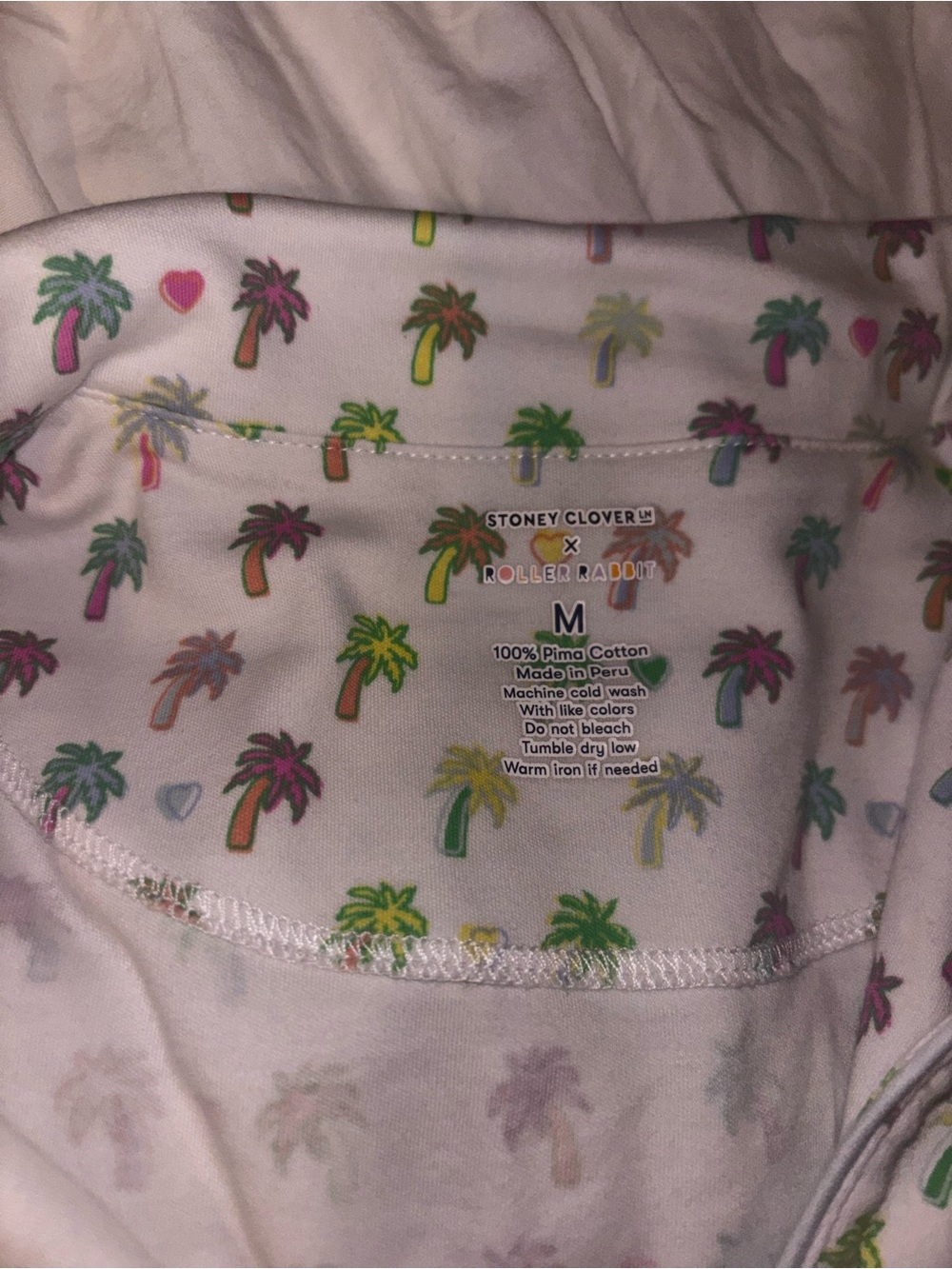 Roller Rabbit x Stoney Clover Pajama Set with Multicolor Palm Tree Print Set - Picture 4 of 4